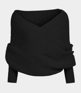 CIEPŁY SWETER SZAL Z RĘKAWAMI NARZUTKA KOLORY