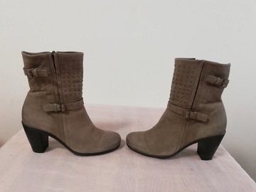 Buty botki skórzane Ecco Touch r. 37 , wkł 24 cm