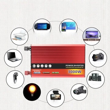 АВТОМОБИЛЬНЫЙ ПРЕОБРАЗОВАТЕЛЬ 12В 220В НАПРЯЖЕНИЕ 3000ВТ