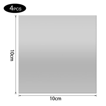 Акриловые зеркальные пластины в полный рост, 4 гибких зеркала размером 10 см х 10 см.