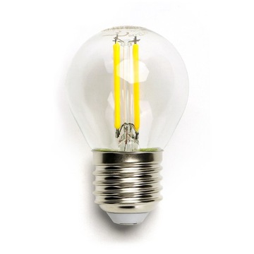 Żarówka E27 LED filament 6W kulka mała mini 729Lm barwa biała zimna 6500K