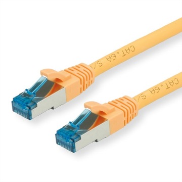 Kabel sieciowy LAN S/FTP Cat.6A RJ45 żółty 2m
