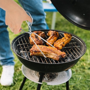 STALOWE SZCZYPCE BUFETOWE KUCHENNE DO GRILLOWANIA BBQ