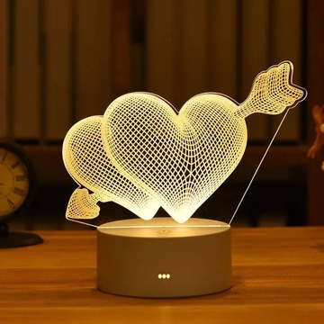 Prezent urodzinowy dla dzieci LED 3D niedźwiedź ak