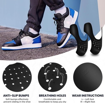 4 пары средств защиты от складок для Jordan 1, Air Force 1 и Dunk Low; Чистка
