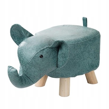 Elephant Bench Wood Storage Ottoman Stołek do