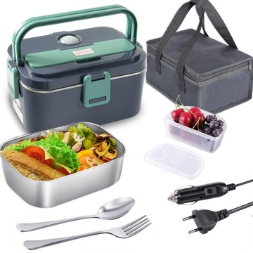 ELEKTRYCZNY PUDEŁKO NA LUNCH PODGRZEWACZ DO AUTA 1,8L 12V/24V i 220V