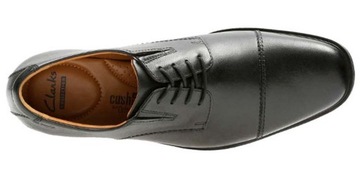 Buty elegancki Clarks Tilden Cap czarne skóra 39,5