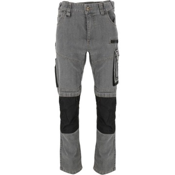 SPODNIE JEANSOWE SZARE STRETCH ZE WZMOCN., 