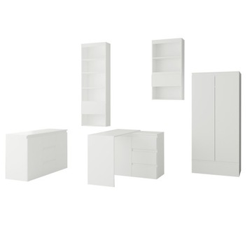 МОЛОДЕЖНАЯ МЕБЕЛЬ MEGAN SYSTEM СТОЛ-ШКАФ БЕЛЫЙ