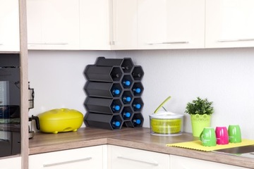 Stojak na wino butelki Qvant antracyt