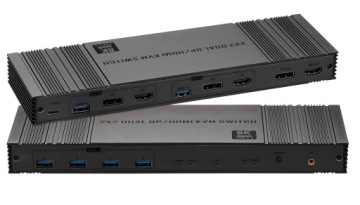 KVM Switch 2x2 HDMI DisplayPort KONSOLA DP USB 3.0 Przełącznik 2 Monitory