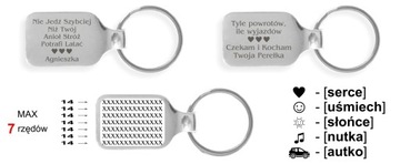 Металлический брелок AUDI FIAT SKODA другой ГРАВИРОВКА [OPD]