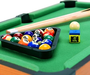 STÓŁ BILARDOWY MINI POOL BILARD Zestaw bile kije..
