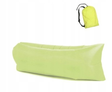 dmuchany fotel Sofa lekki śpiwór plażowy - green