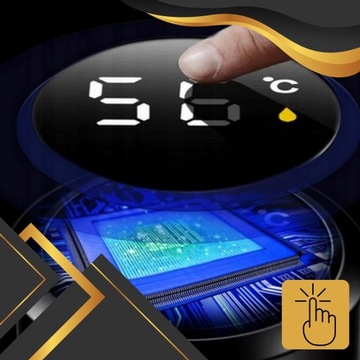 ТЕРМОКРУЖКА ДЛЯ КОФЕ И ЧАЯ СО LED ДИСПЛЕЕМ, СВЕТ 500мл