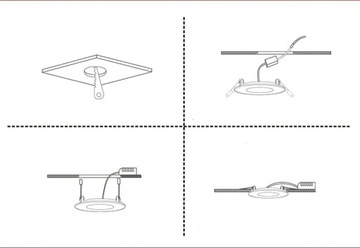 Встраиваемый потолочный светильник со светодиодной панелью 24 Вт CCD