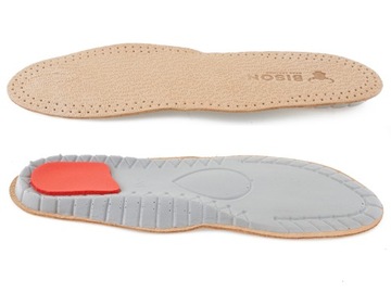 Кожаные стельки, адаптированные к комфорту стопы, размер 40.