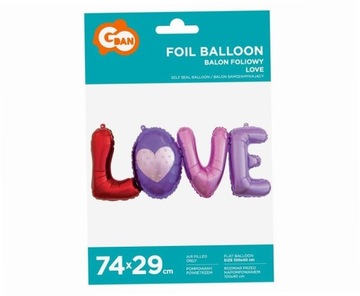 Balon foliowy Love 74x29cm