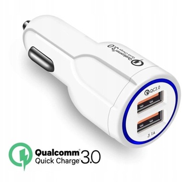 АВТОМОБИЛЬНОЕ ЗАРЯДНОЕ УСТРОЙСТВО 2x USB ДЛЯ БЫСТРОЙ ЗАРЯДКИ
