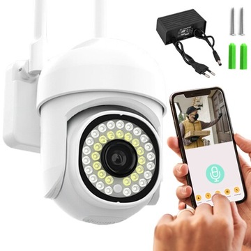 KAMERA ZEWNĘTRZNA WIFI IP SMART OBROTOWA FULL HD 2MP 1080p ZOOM 4x DETEKCJA