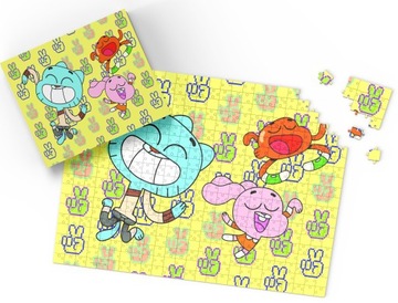 PUZZLE - GUMBALL BAJKA - PREZENT NA ŚWIĘTA WZORY - 24 el + PUDEŁKO