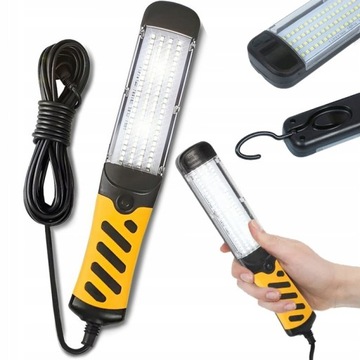 SIECIOWA WARSZTATOWA LATARKA 120 LED LAMPA KABEL 10M MAGNES HAK