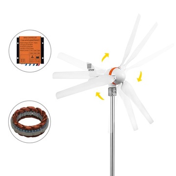 Ветрогенератор VEVOR 12В 400Вт 3 лопасти