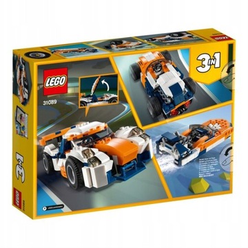 LEGO CREATOR 31089 Sun Racer Car 3in1 Лодка-кабриолет