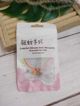 ДЕКОРАТИВНЫЙ БРАСЛЕТ ПРОТИВОКОМАРКИ, силикон, с подвесками