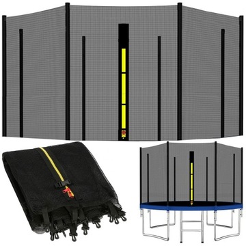 SIATKA DO TRAMPOLINY ZEWNĘTRZNA MOCNA OCHRONNA na 8SŁUPKÓW 10FT 300/305/312