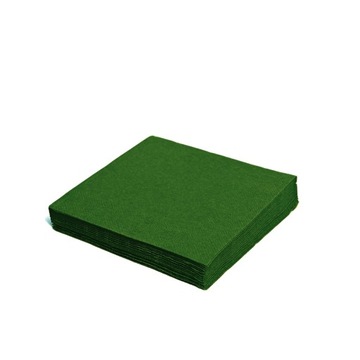 SERWETKI PAPIEROWE CIEMNOZIELONE 33 x 33 cm 100szt JEDNOWARSTWOWE