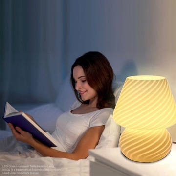 LAMPA STOŁOWA MUSHROOM DEKORACYJNE OŚWIETLENIE MUSHROOM PÓŁPRZEZROCZYSTE