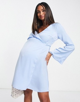 DESIGN Maternity satynowa sukienka mini 40