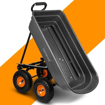 ПРИЦЕП ДЛЯ САДОВОГО ТРАНСПОРТА ПРИЦЕП ТАЧКА НАДУВНЫЕ КОЛЕСА ДО 300 КГ 75 Л