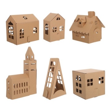 6 шт. Міцний Paper Cardboard House Набір для дітей Arts and Рукоділля