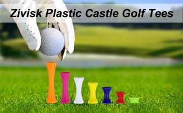 Zivisk Czerwone Kołeczki golfowe plastikowe 32 mm 100 sztuk