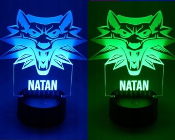 Ночник с именем, 3D-гравировкой, светодиодной иллюзией мозга