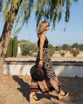 ЖЕНСКАЯ ЯРКАЯ ДЛИННАЯ ЮБКА МАКСИ В БОХО