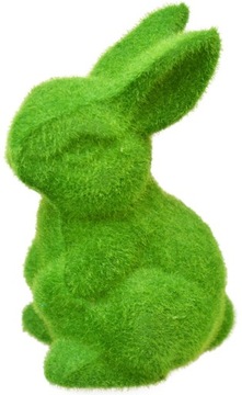 Figurka Zajączek Króliczek Królik Wielkanocny z Mchu Zielony Dekoracja 9cm
