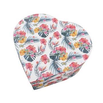 Flowerboxy z kwiatowym nadrukiem monstera 3 szt.