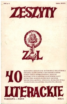 ZESZYTY LITERACKIE 40 Rok X 1992 nr. 4