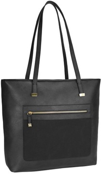 Torebka Damska SHOPPER BAG Torba NA RAMIĘ A4 CZARNA TOREBKI DAMSKIE FB346