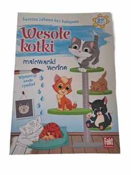 WESOŁE KOTKI MALOWANKI WODNE WODA I PĘDZEL Praca zbiorowa