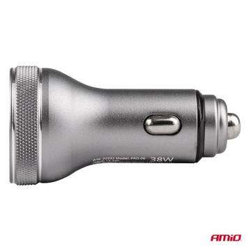 Автомобильное зарядное устройство с вольтметром 38Вт PCH PRO-0