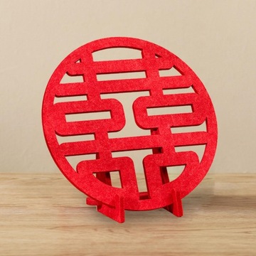 Свадебные украшения Си с китайскими иероглифами, декор гостиной в стиле А