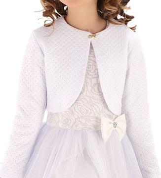 Białe Bolero Ślubne i Komunijne biel, 164