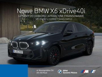 BMW X6 G06 SUV Facelifting 3.0 40i 381KM 2025 BMW X6 xDrive40i 381 KM mHEV - Od Reki - HarmanKardon - Hak - Kamera 360