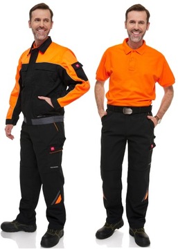 Ubranie robocze OCHRONNE Professional czarne bluza i spodnie do pasa 64