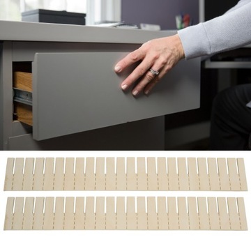 ДЕРЕВЯННЫЙ ОРГАНАЙЗЕР ДЛЯ ЯЩИКОВ 43х8СМ СЕПАРАТОР 2ШТ.